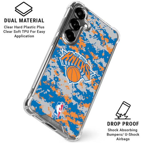 NBA New York Knicks Digi Camo Galaxy S26 Clear Case