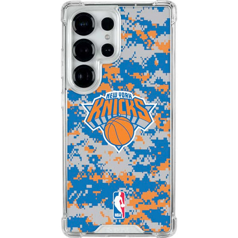 NBA New York Knicks Digi Camo Galaxy S26 Ultra Clear Case
