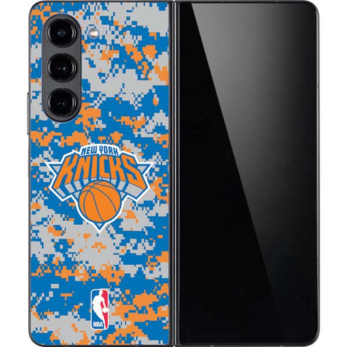 NBA New York Knicks Digi Camo Galaxy Z Fold5 5G Skin