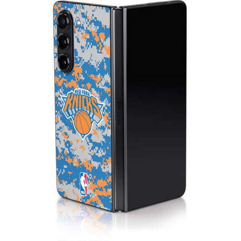 NBA New York Knicks Digi Camo Galaxy Z Fold5 5G Skin