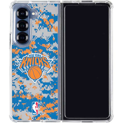 NBA New York Knicks Digi Camo Galaxy Z Fold6 Clear Case