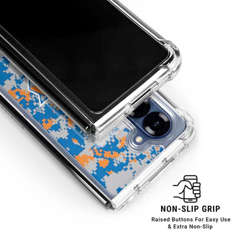 NBA New York Knicks Digi Camo Galaxy Z Fold6 Clear Case