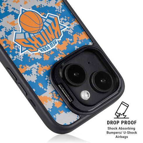 NBA New York Knicks Digi Camo iPhone 14 Kickstand Case