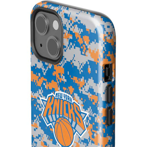 NBA New York Knicks Digi Camo iPhone 15 Impact Case