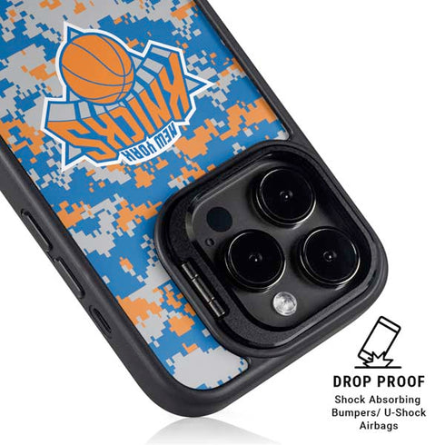 NBA New York Knicks Digi Camo iPhone 15 Pro Kickstand Case