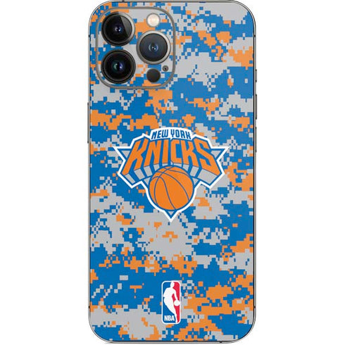 NBA New York Knicks Digi Camo iPhone 15 Pro Max Skin