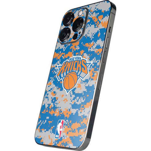 NBA New York Knicks Digi Camo iPhone 15 Pro Max Skin