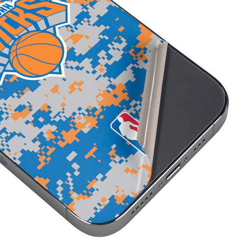 NBA New York Knicks Digi Camo iPhone 15 Pro Max Skin