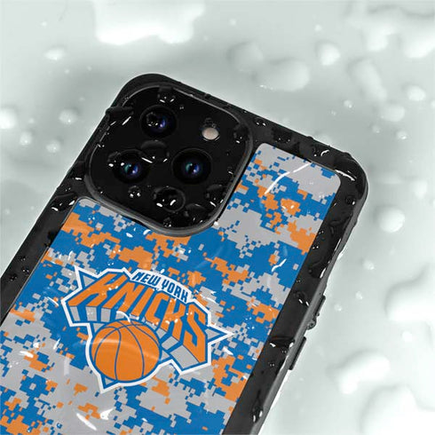 NBA New York Knicks Digi Camo iPhone 15 Pro Waterproof Case
