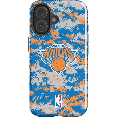 NBA New York Knicks Digi Camo iPhone 16 Impact Case
