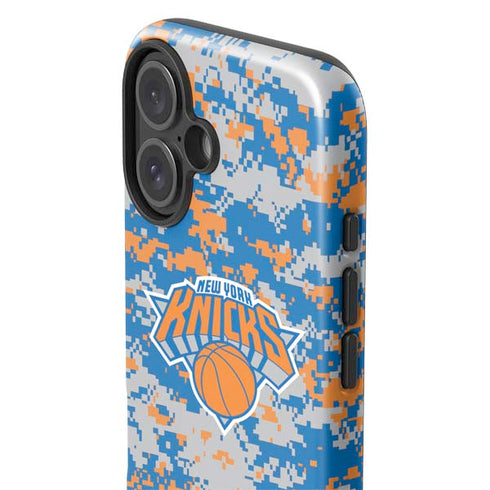 NBA New York Knicks Digi Camo iPhone 16 Impact Case