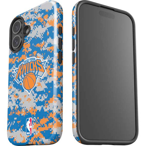 NBA New York Knicks Digi Camo iPhone 16 Impact Case