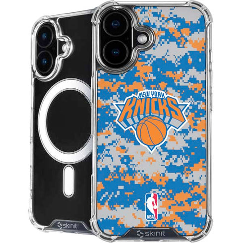 NBA New York Knicks Digi Camo iPhone 16 MagSafe Case