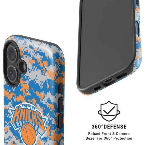 NBA New York Knicks Digi Camo iPhone 16 Magsafe Impact Case