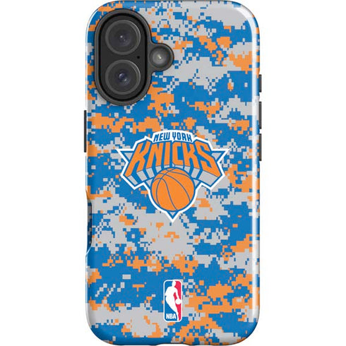 NBA New York Knicks Digi Camo iPhone 16 Plus Impact Case