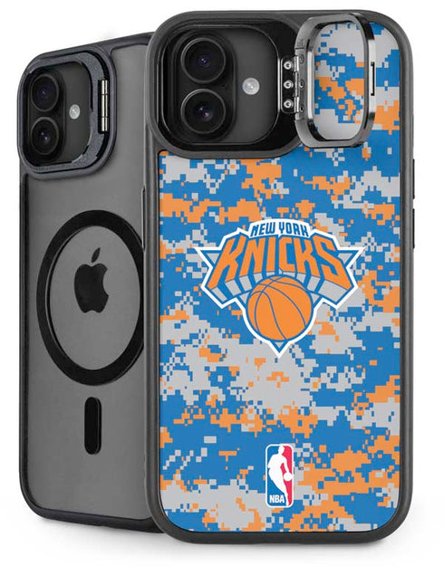 NBA New York Knicks Digi Camo iPhone 16 Plus Kickstand Case