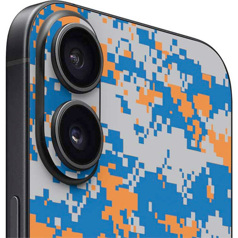NBA New York Knicks Digi Camo iPhone 16 Plus Skin