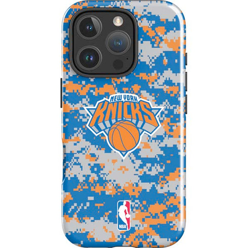 NBA New York Knicks Digi Camo iPhone 16 Pro Impact Case