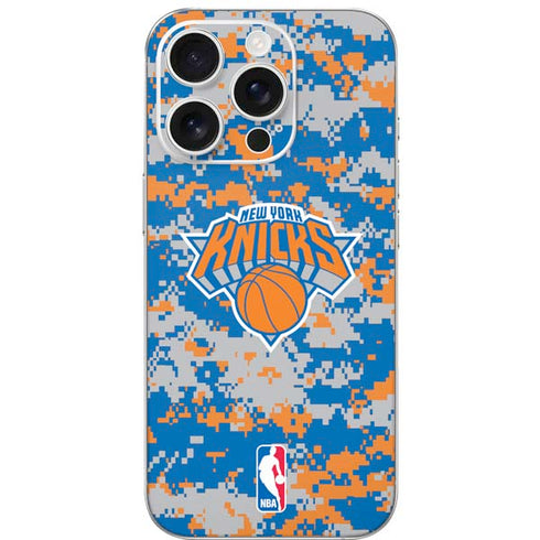 NBA New York Knicks Digi Camo iPhone 16 Pro Skin