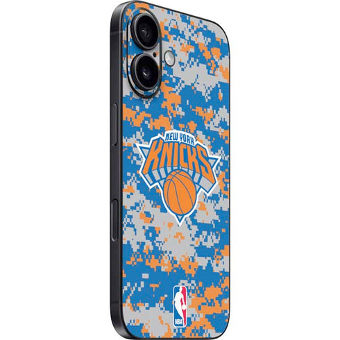 NBA New York Knicks Digi Camo iPhone 16 Skin