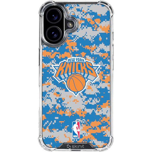 NBA New York Knicks Digi Camo iPhone 17 Clear Case
