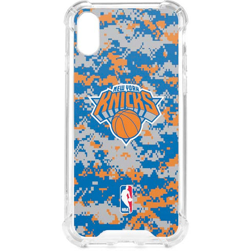 NBA New York Knicks Digi Camo iPhone XS Clear Case