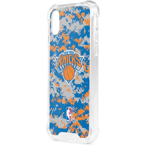NBA New York Knicks Digi Camo iPhone XS Clear Case