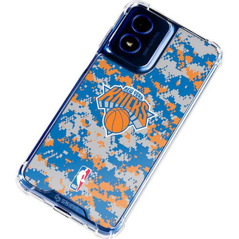 NBA New York Knicks Digi Camo Moto G Play 4G (2024) Clear Case