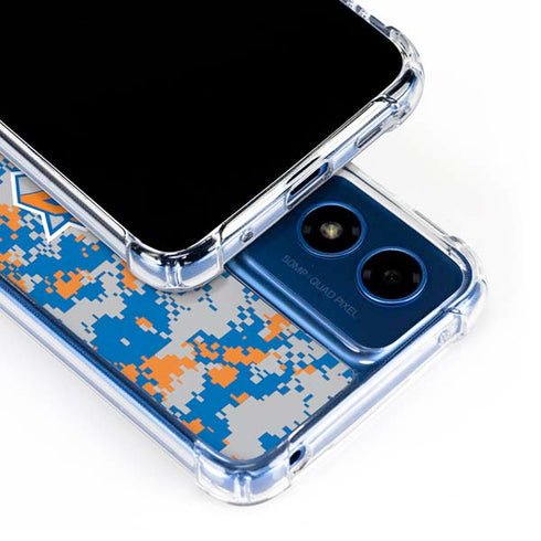 NBA New York Knicks Digi Camo Moto G Play 4G (2024) Clear Case