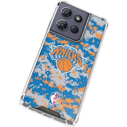 NBA New York Knicks Digi Camo Moto G Play 5G (2025) Clear Case