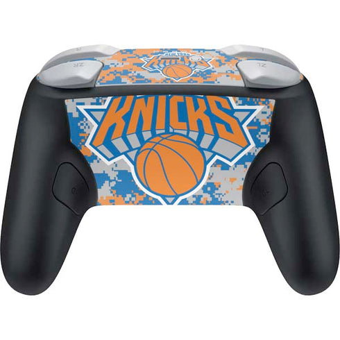 NBA New York Knicks Digi Camo Nintendo Switch 2 (2025) Pro Controller Skin