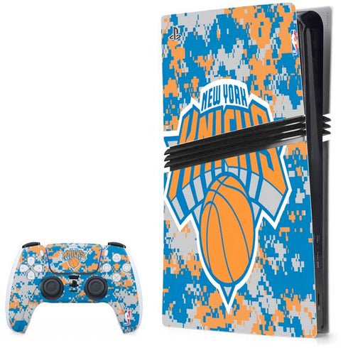 NBA New York Knicks Digi Camo PS5 Pro Bundle Skin