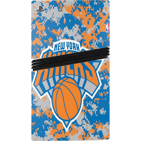 NBA New York Knicks Digi Camo PS5 Pro Console Skin