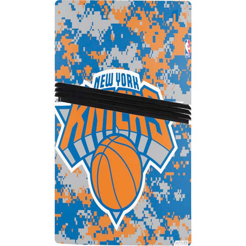 NBA New York Knicks Digi Camo PS5 Pro Console Skin