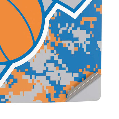 NBA New York Knicks Digi Camo PS5 Pro Disk Console Skin