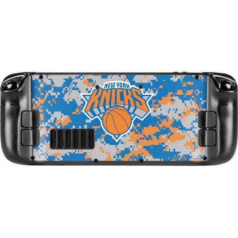 NBA New York Knicks Digi Camo Steam Deck Handheld Gaming Computer OLED Skin