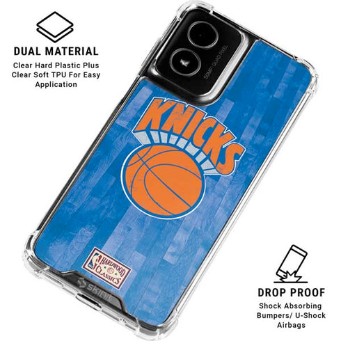 NBA New York Knicks Hardwood Classics Moto G Power 5G (2024) Clear Case