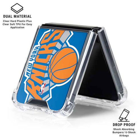 NBA New York Knicks Large Logo Galaxy Z Flip6 Clear Case