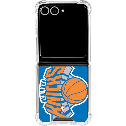 NBA New York Knicks Large Logo Galaxy Z Flip7 Clear Case