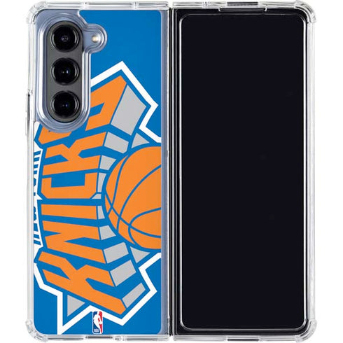 NBA New York Knicks Large Logo Galaxy Z Fold5 5G Clear Case