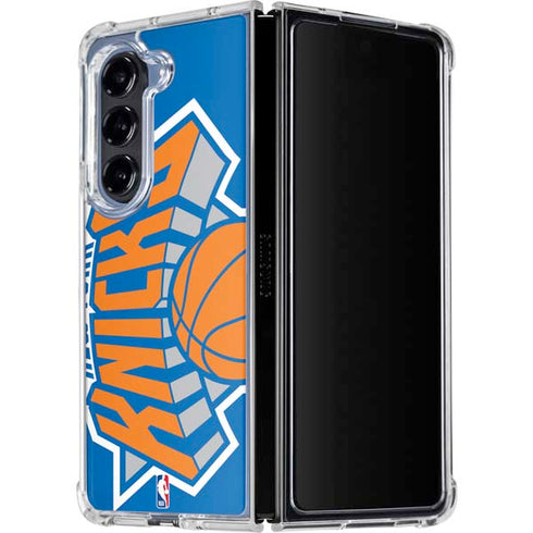 NBA New York Knicks Large Logo Galaxy Z Fold5 5G Clear Case
