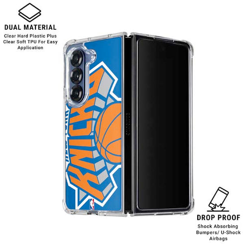 NBA New York Knicks Large Logo Galaxy Z Fold6 Clear Case