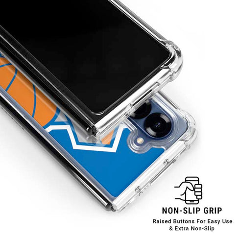 NBA New York Knicks Large Logo Galaxy Z Fold6 Clear Case