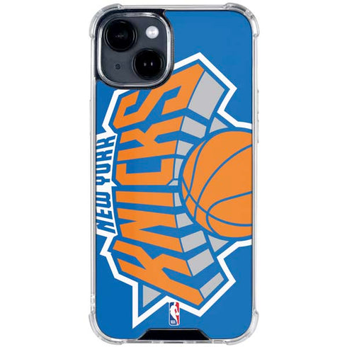 NBA New York Knicks Large Logo iPhone 15 Clear Case
