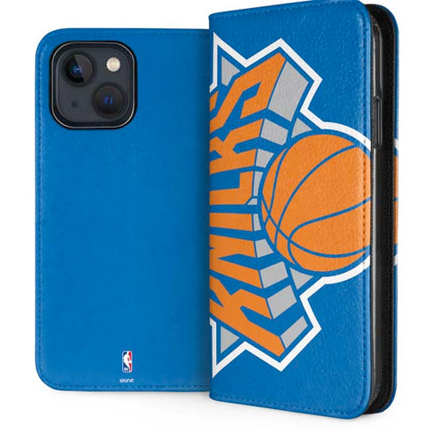 NBA New York Knicks Large Logo iPhone 15 Plus Folio Case