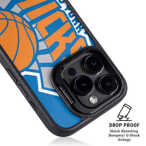 NBA New York Knicks Large Logo iPhone 15 Pro Max Kickstand Case