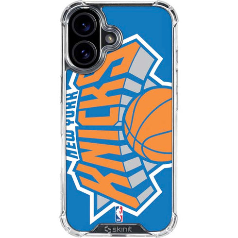 NBA New York Knicks Large Logo iPhone 16 Clear Case