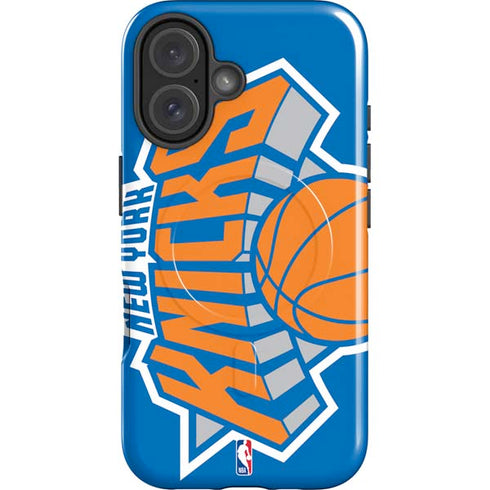 NBA New York Knicks Large Logo iPhone 16 Plus Magsafe Impact Case