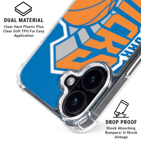 NBA New York Knicks Large Logo iPhone 17 Clear Case
