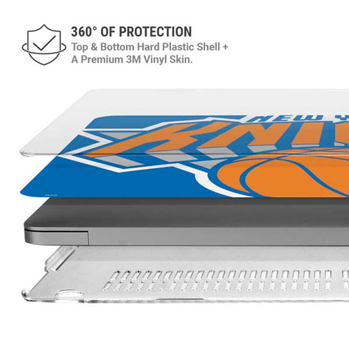 NBA New York Knicks Large Logo MacBook Pro 14in (2021-24) Case plus Skin